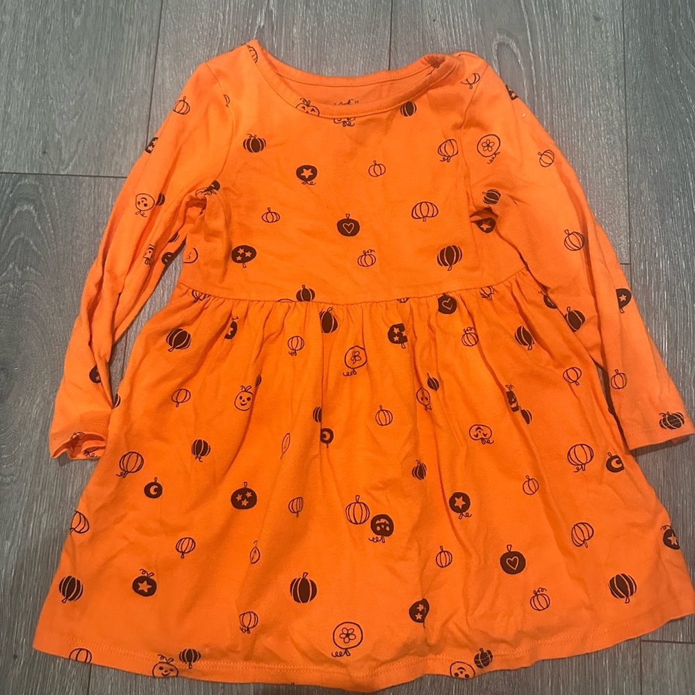 Cat and Jack Orange Halloween dress size 3T